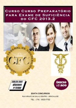 Curso Preparatório para Exame de Suficiência do CFC 2013.2